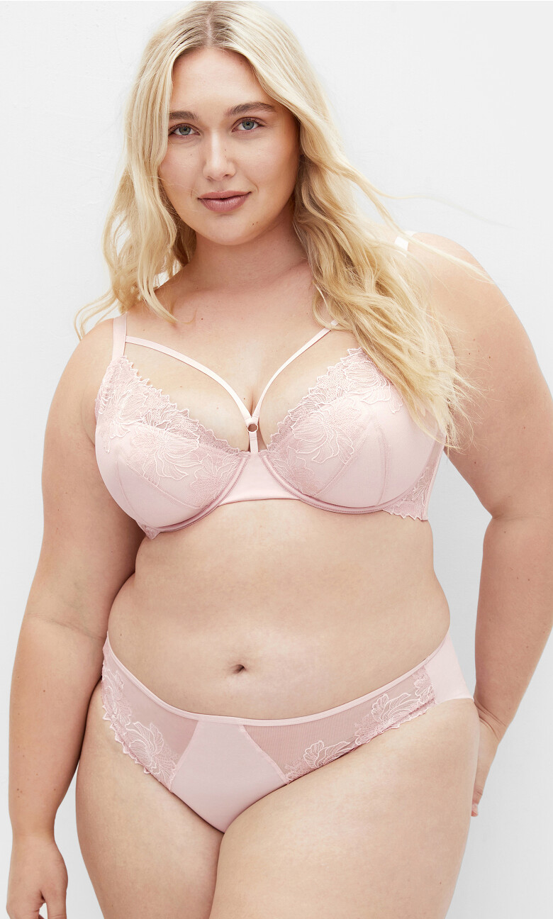 Tara Plunge Contour Bra - pink icing