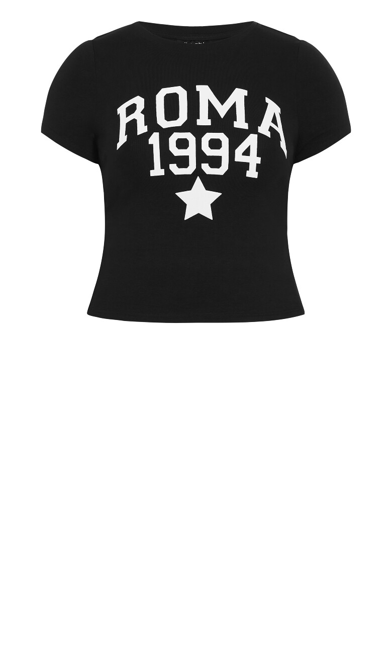 Micro Roma Print Tee - black