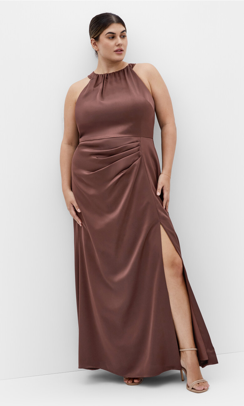 Plus Size Celina Maxi Dress - Raisin