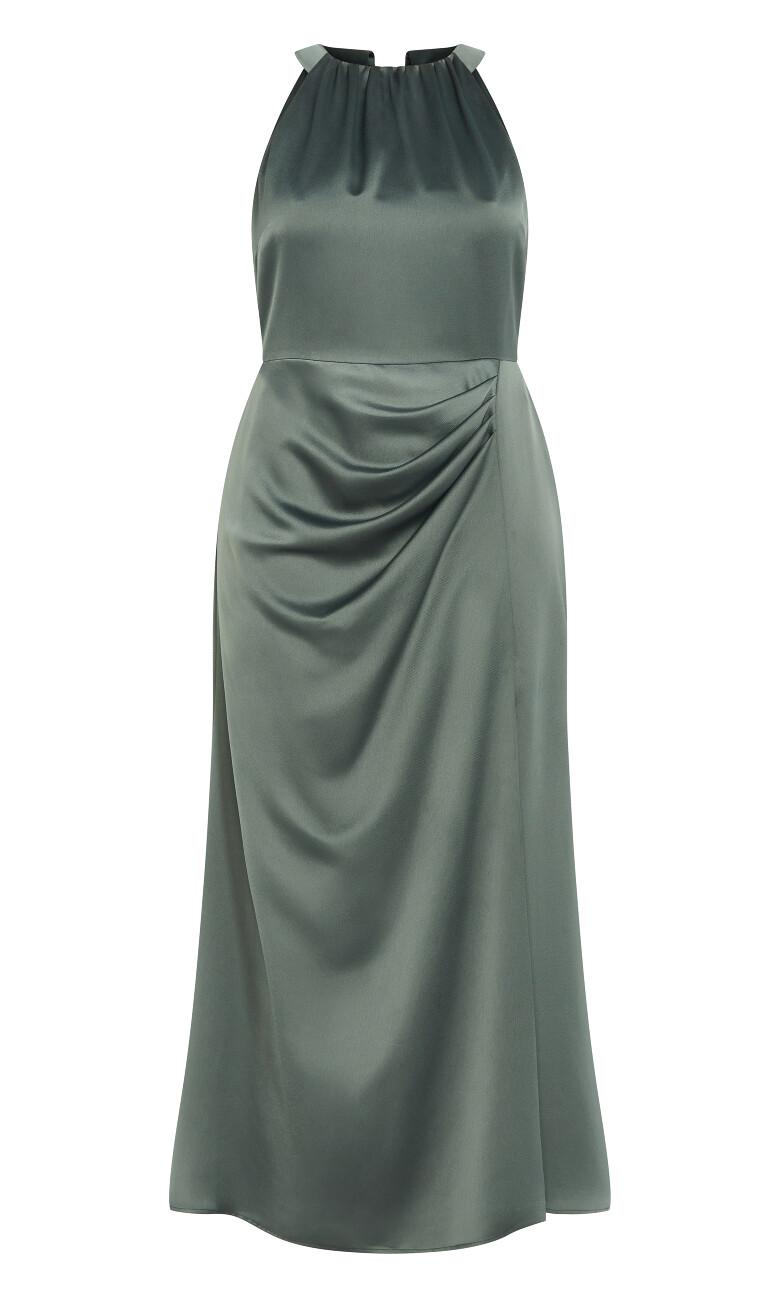 Celina Halter Maxi Dress - sage