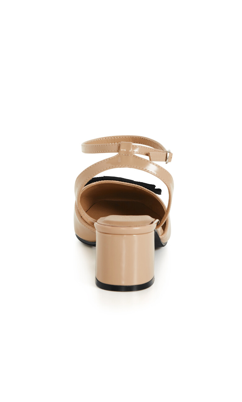 WIDE FIT Aria Heel - almond