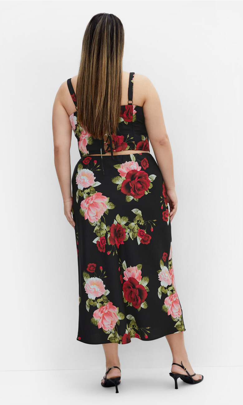 Cherie Print Top - black