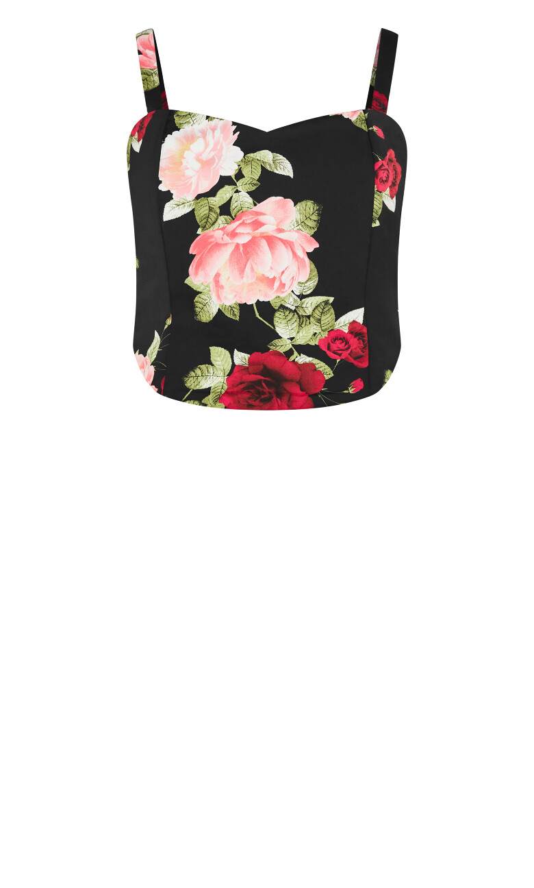 Cherie Print Top - black