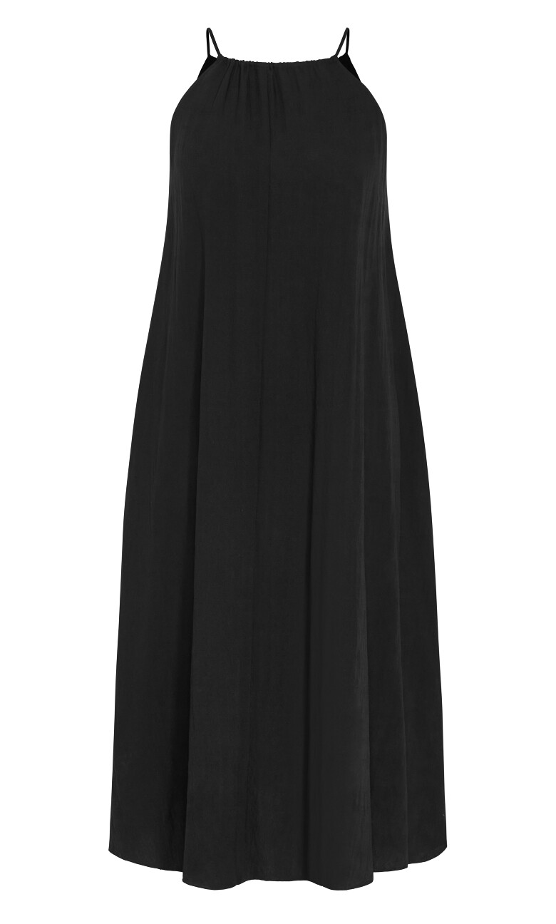 Aiza High Neck Dress - black