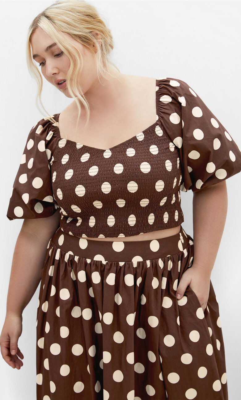 Amari Print Top - chocolate