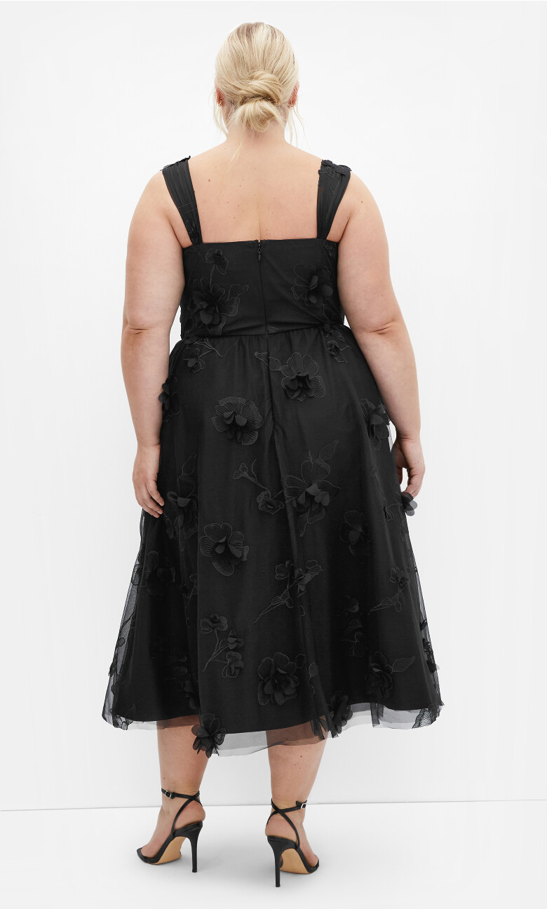 Leilani 3D Fit And Flare Dress - black