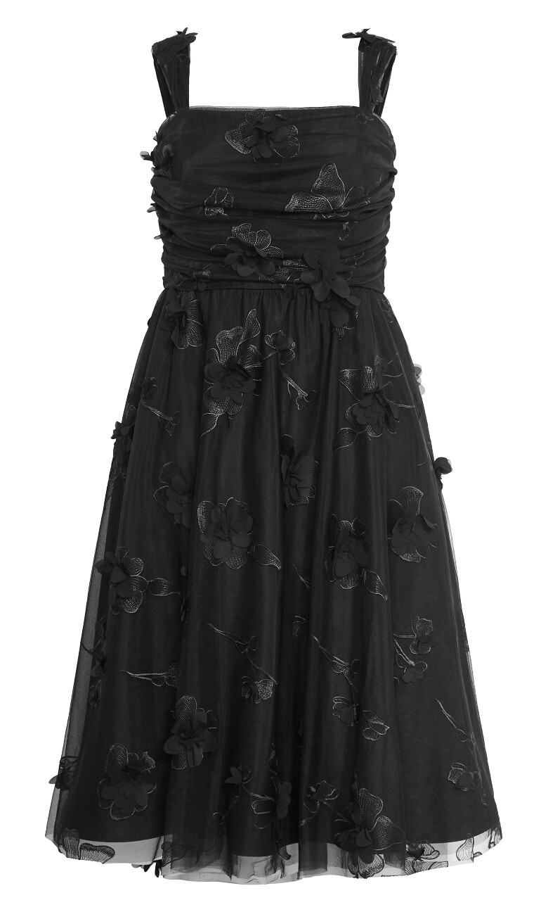 Leilani 3D Fit And Flare Dress - black