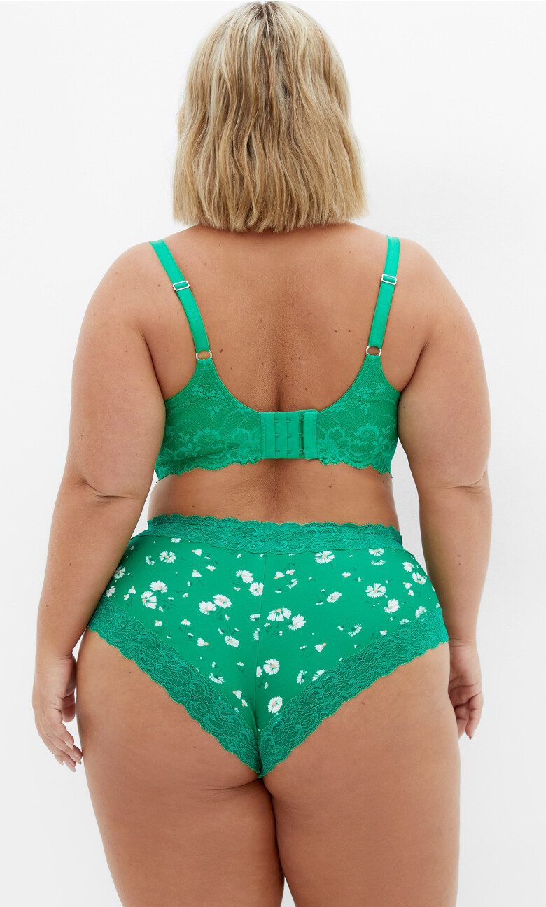 Hailey Contour Print Bra - green