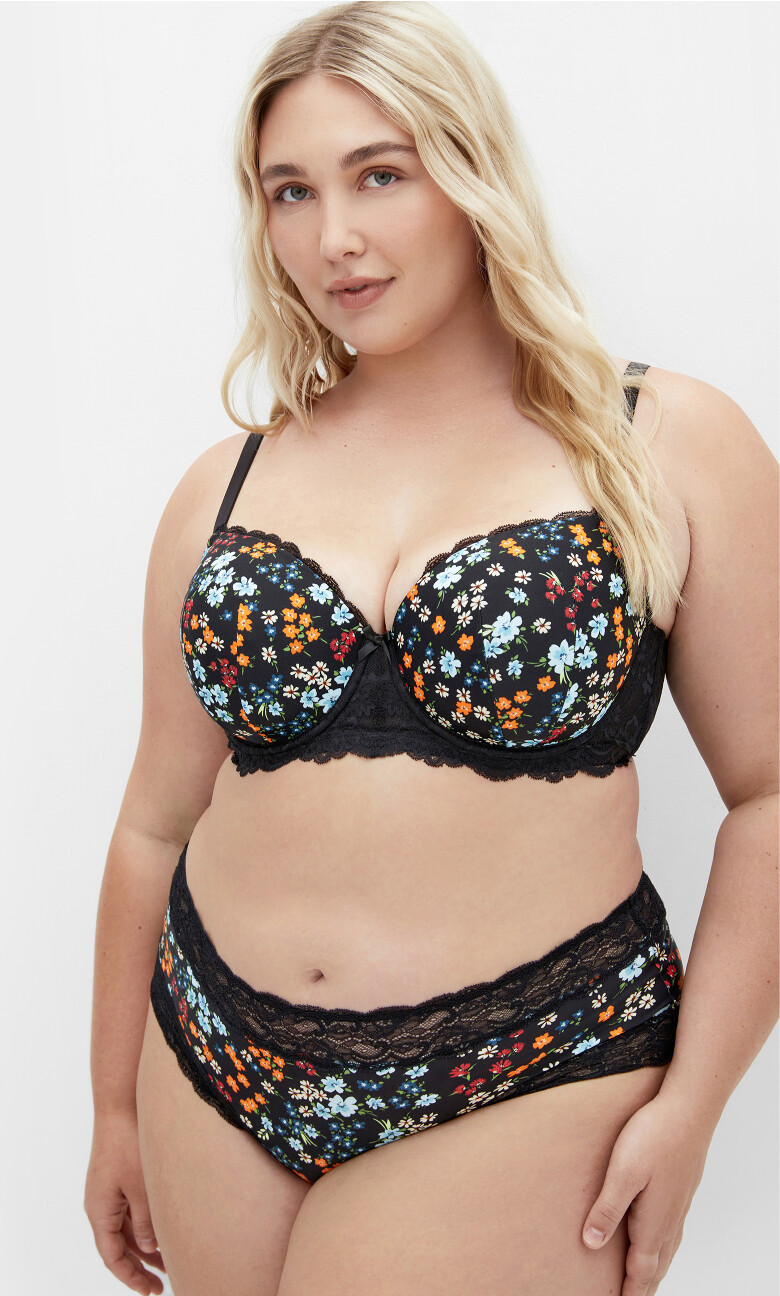 Hailey Cheeky Print Panty - black