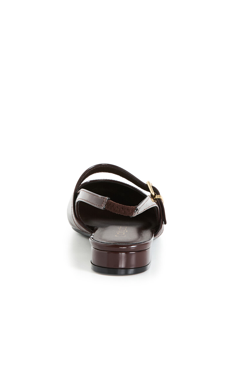 WIDE FIT Peasley Slingback - chocolate