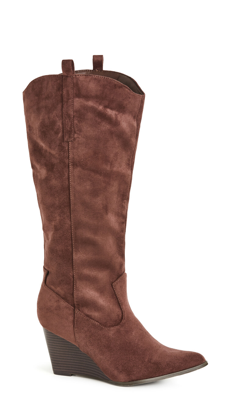 WIDE FIT Anastasia Boot - chocolate