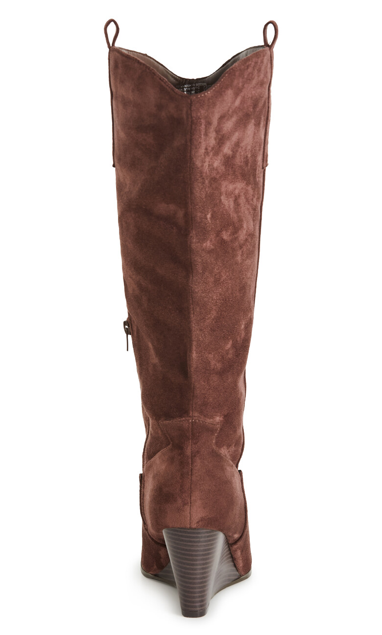 WIDE FIT Anastasia Boot - chocolate