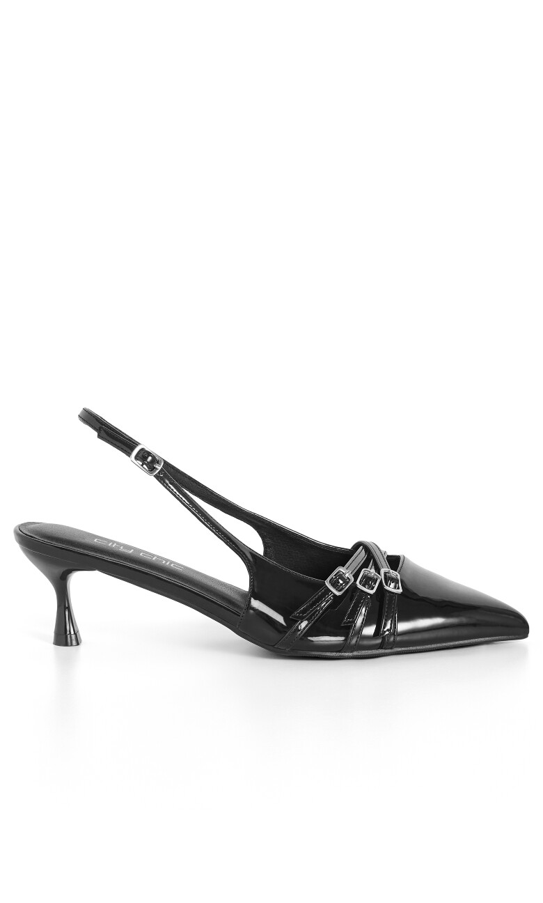 WIDE FIT Mia Slingback - black