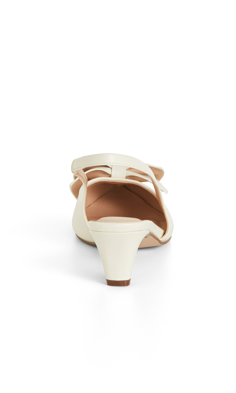 WIDE FIT Bianca Bow Slingback - cream