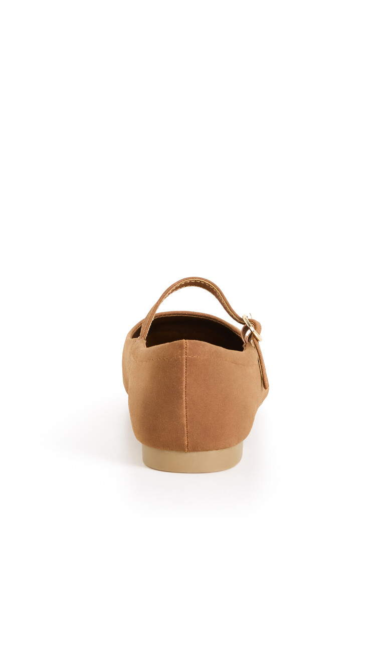 WIDE FIT Sofia Ballerina - tan