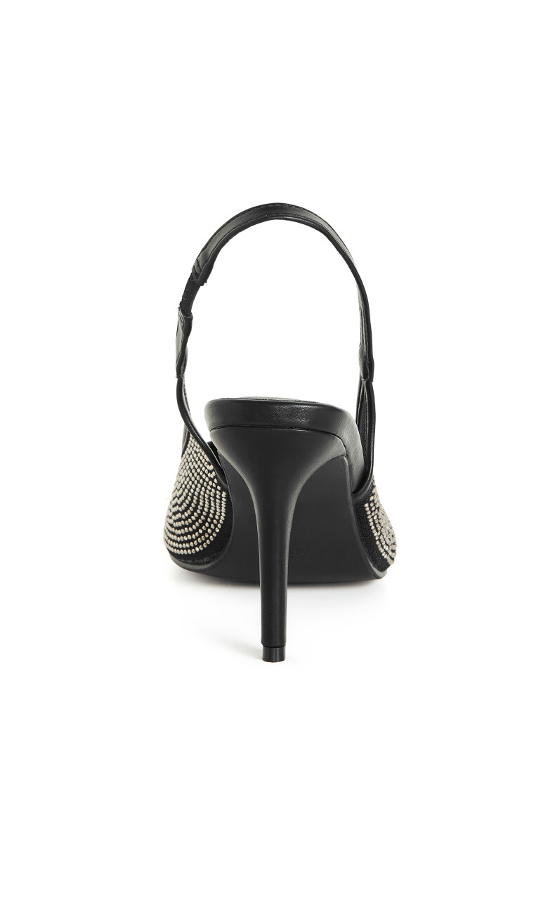 WIDE FIT Party Bling Slingback - black