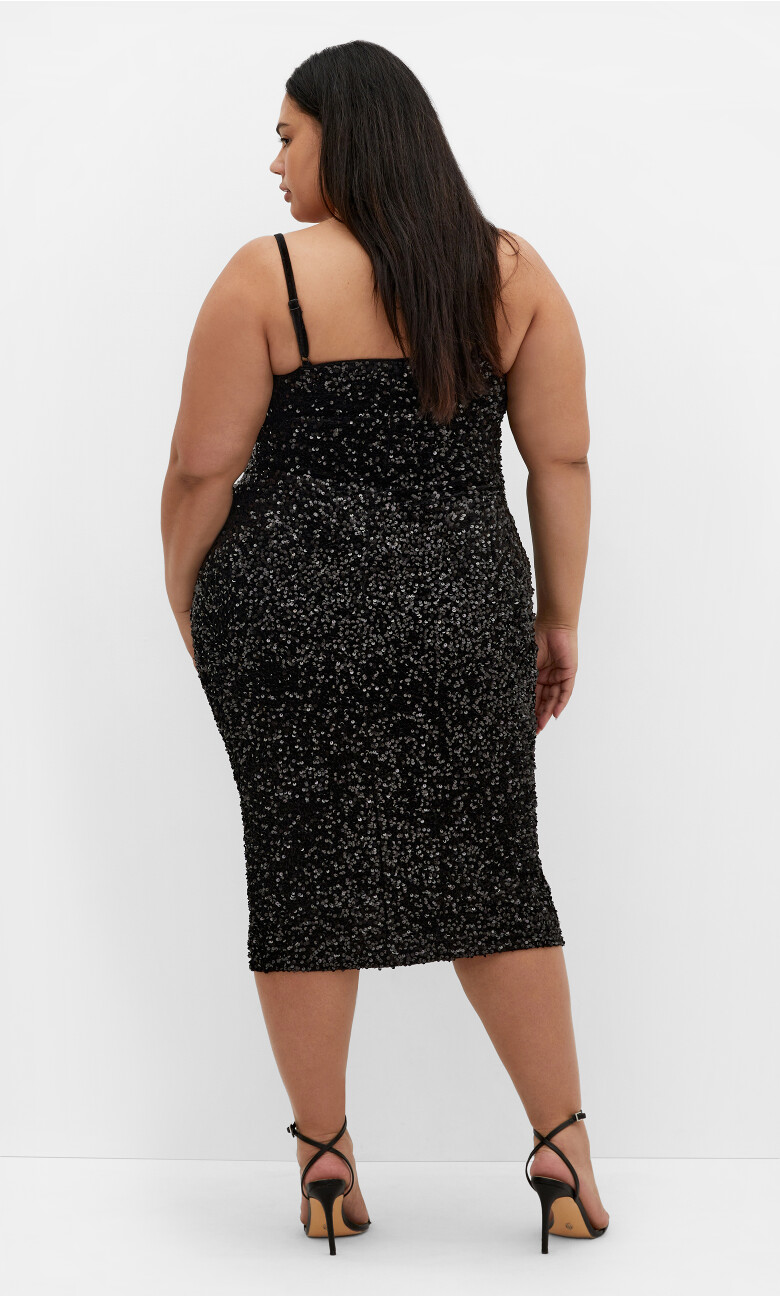 Sequin Solar Dress - black