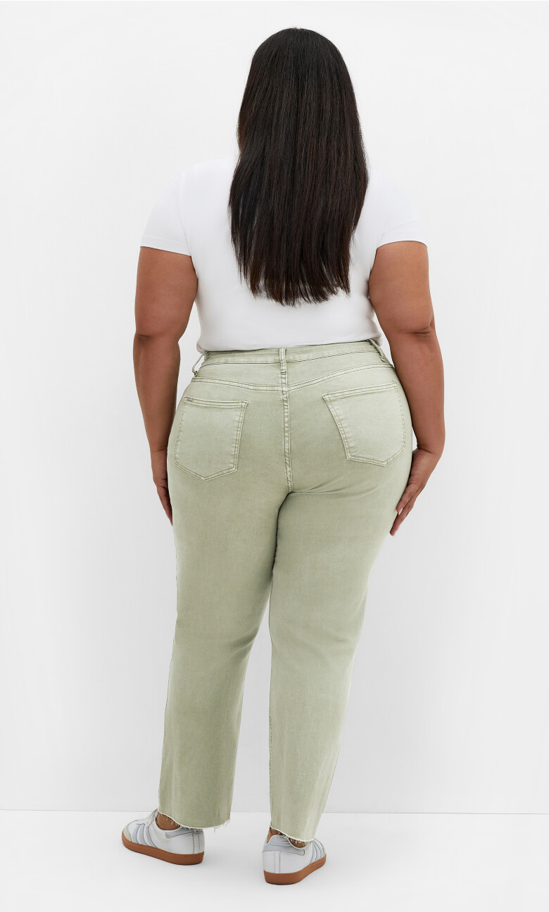 Harley Fit Clover Row Straight Jean - sage