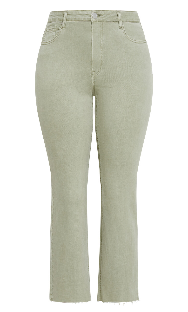 Harley Fit Clover Row Straight Jean - sage