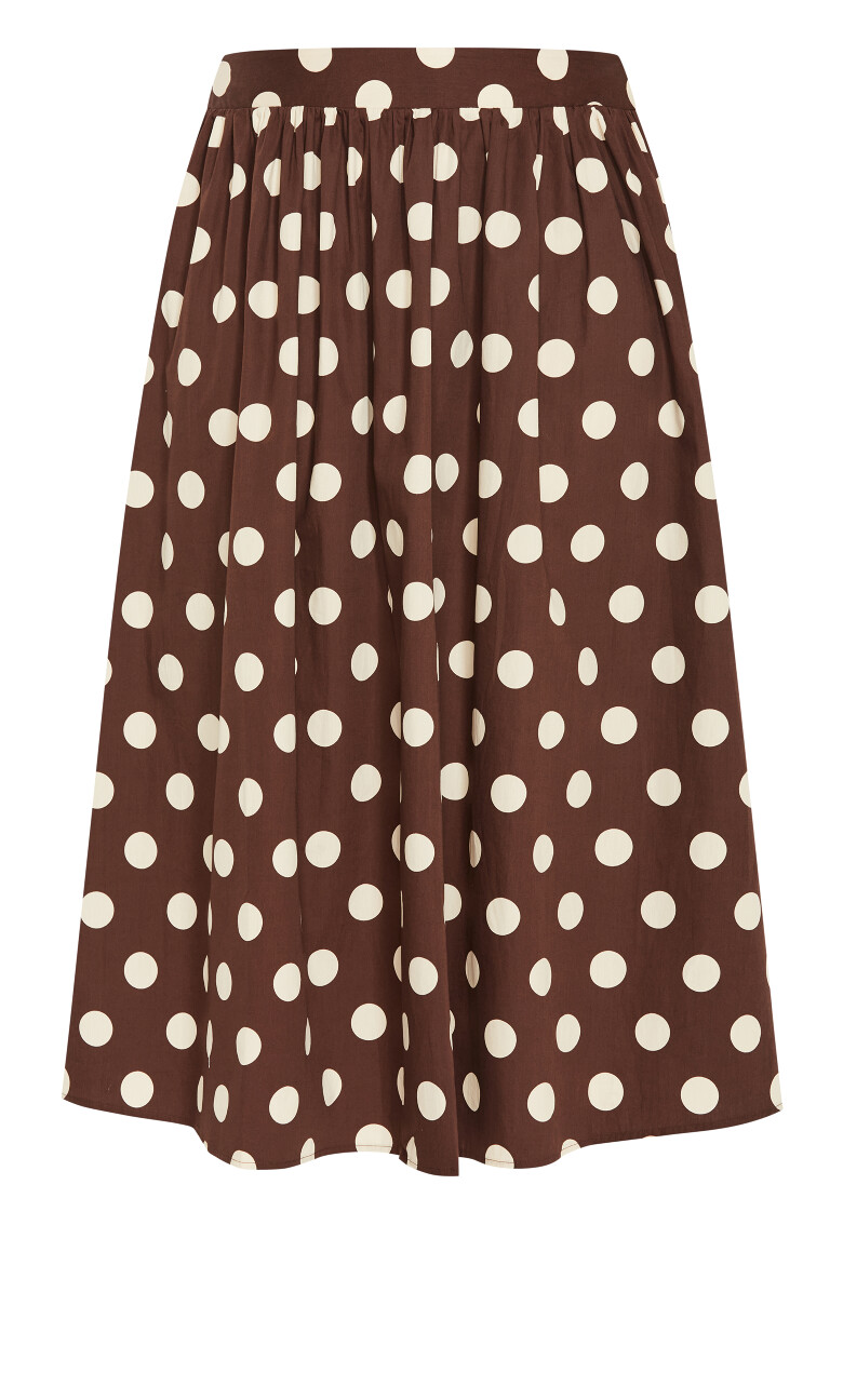 Alisha Spot Skirt - chocolate