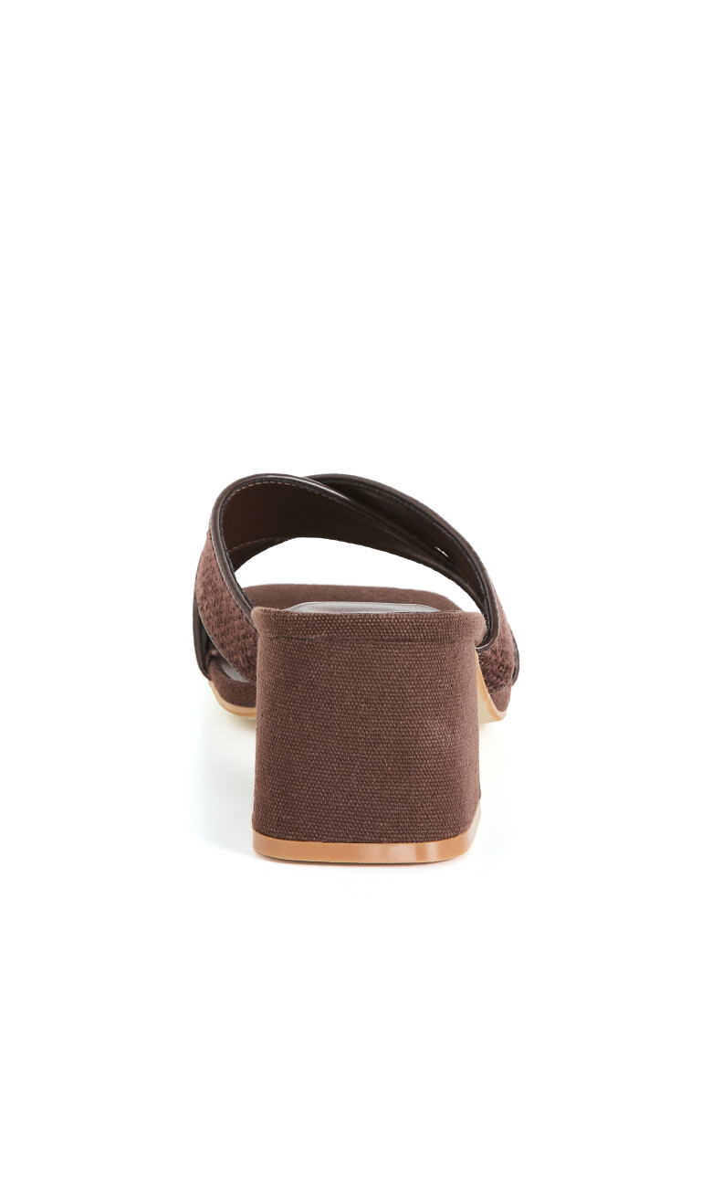 WIDE FIT Tuscany Slide - chocolate