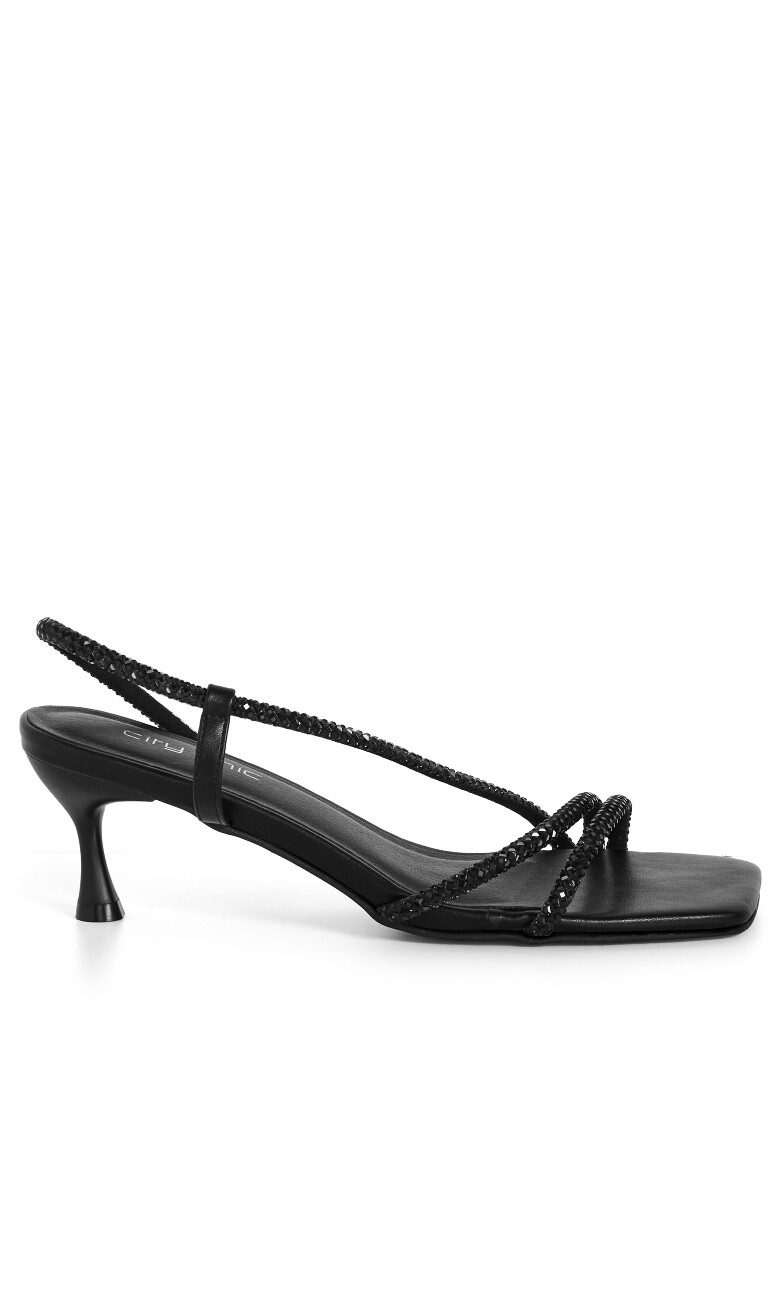 WIDE FIT Party Slingback - black