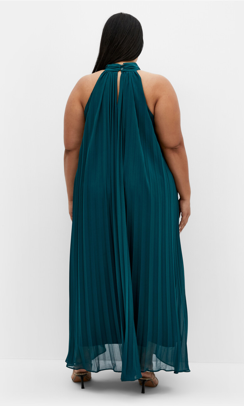 Aida Halter Neck Maxi Dress - teal