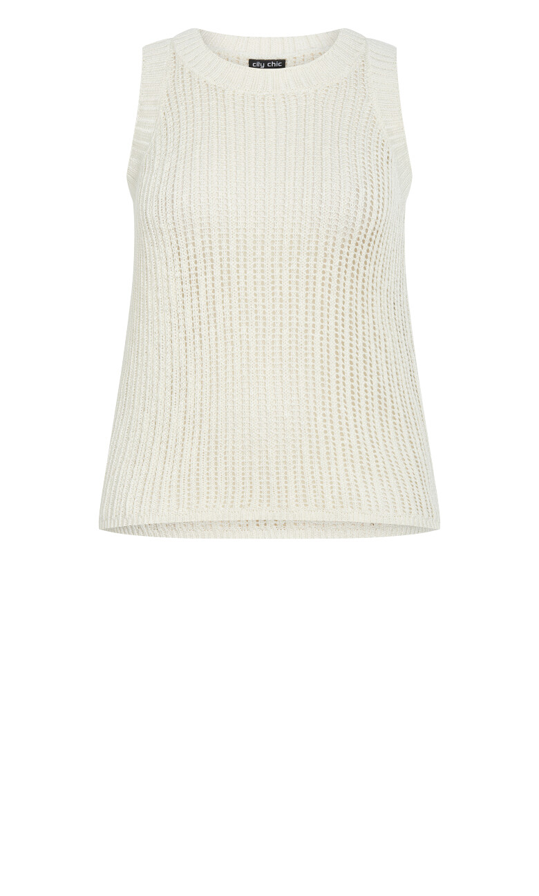 Talia Knit Tank - ivory