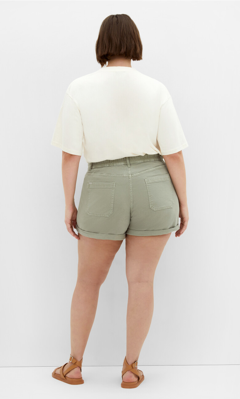 Denim Safari Short - khaki