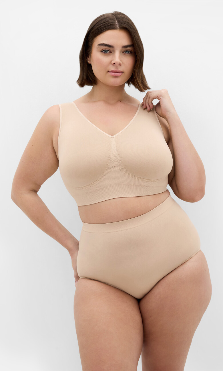 Plus Size S&C Seamless Fb 3Pk - Latte