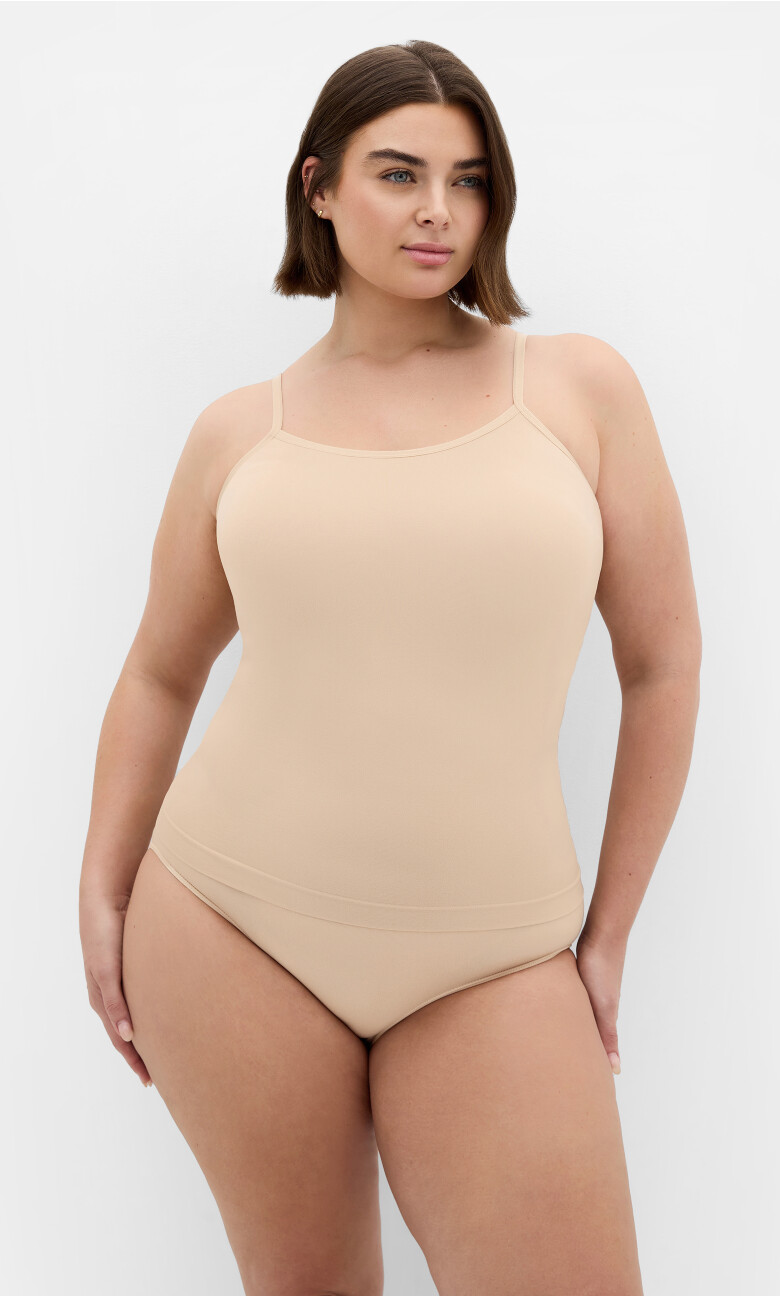 Plus Size Smooth & Chic Seamless Cami 2 Pack - latte