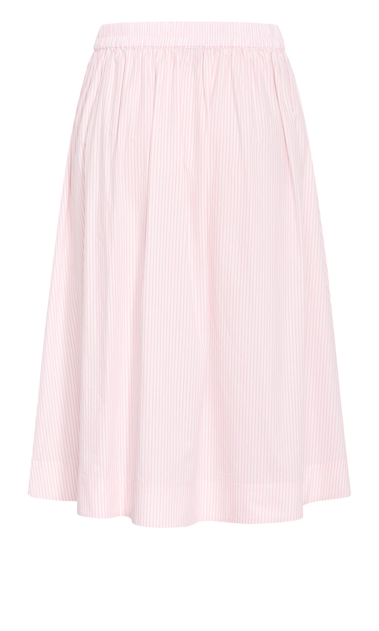 Catalina Stripe Cotton Skirt - pink