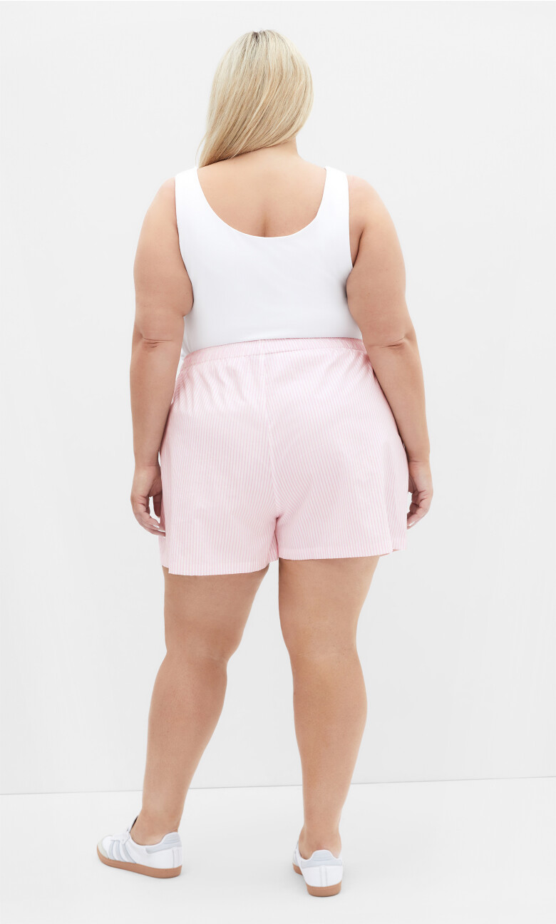 Cora Stripe Cotton Short - pink