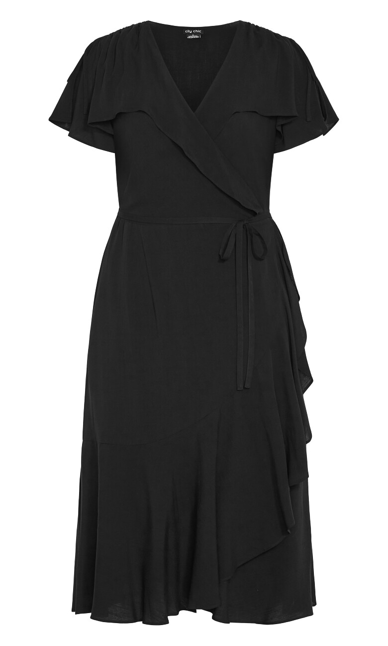 Imogen Wrap Hi-lo Dress - black