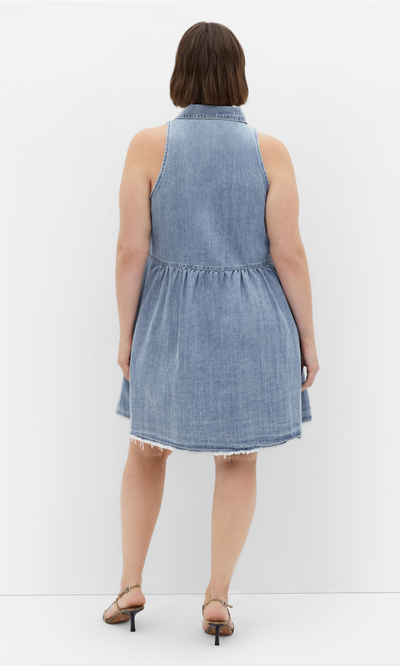 Dulce Sleeveless Denim Dress - light denim