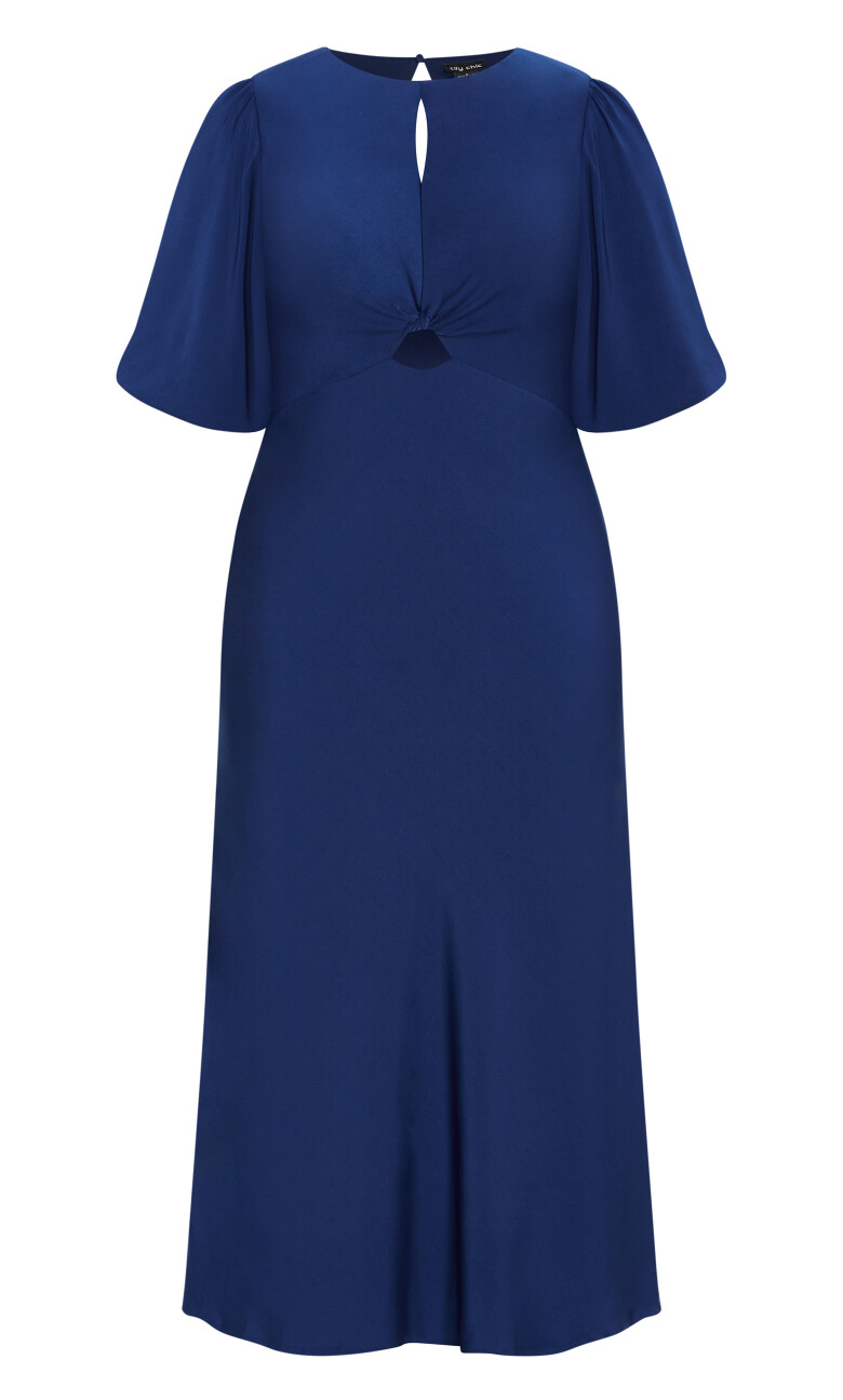 Ines Puff Twist Dress - ocean