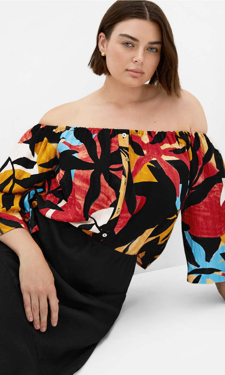 Maiya Print Top - multi print