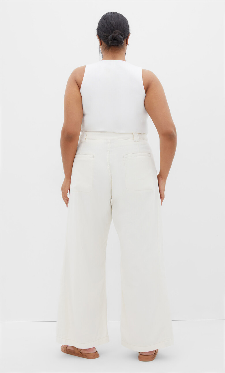 Harley Fit Harlow Wide Leg Jean - butter