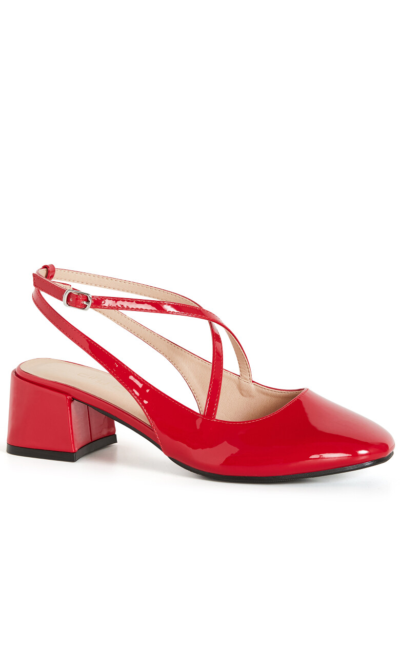 WIDE FIT Luna Heel - cherry red