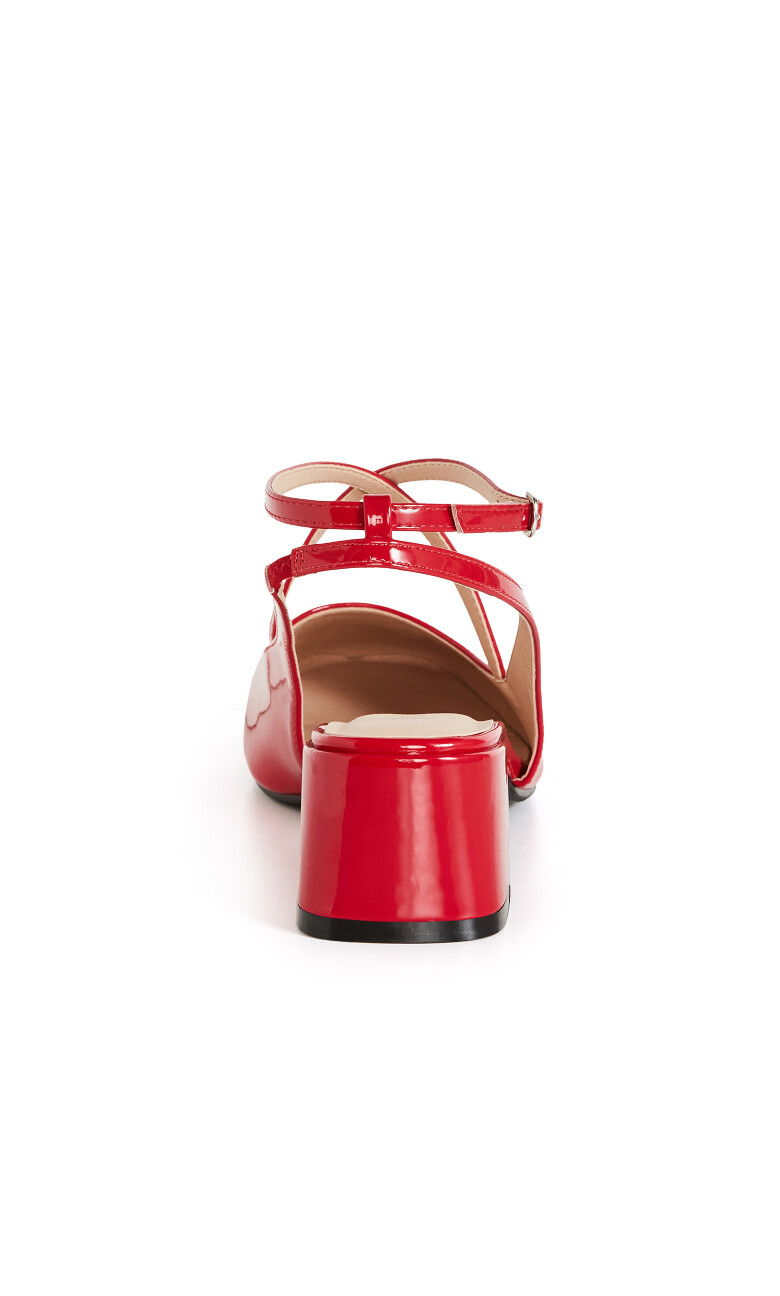 WIDE FIT Luna Heel - cherry red