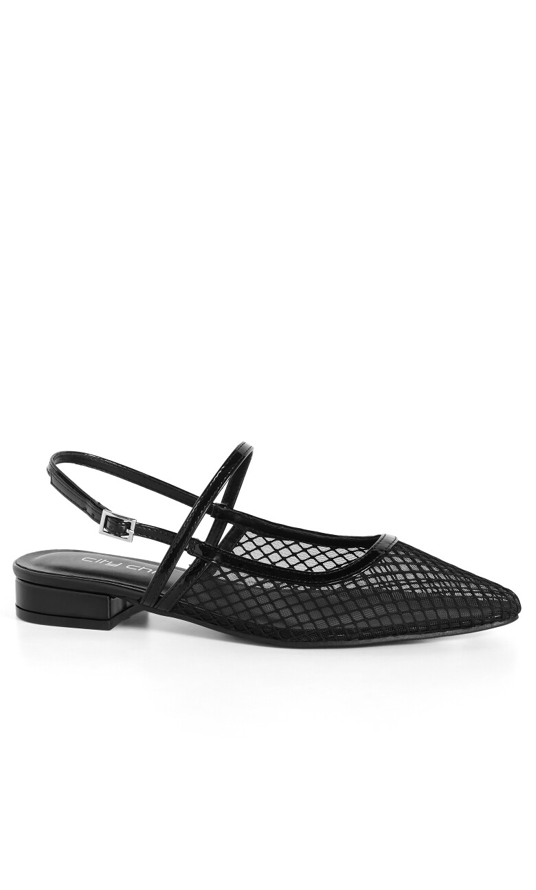 WIDE FIT Lily Mesh Flat - black