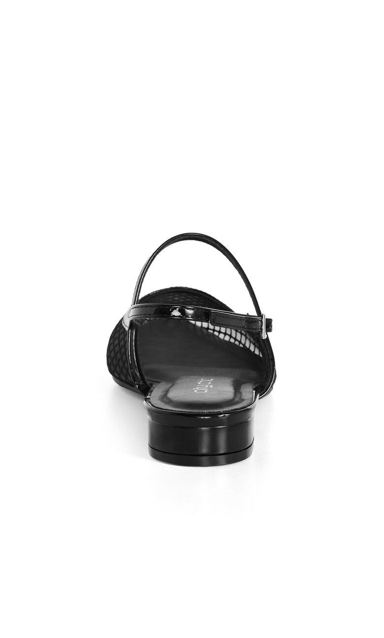 WIDE FIT Lily Mesh Flat - black