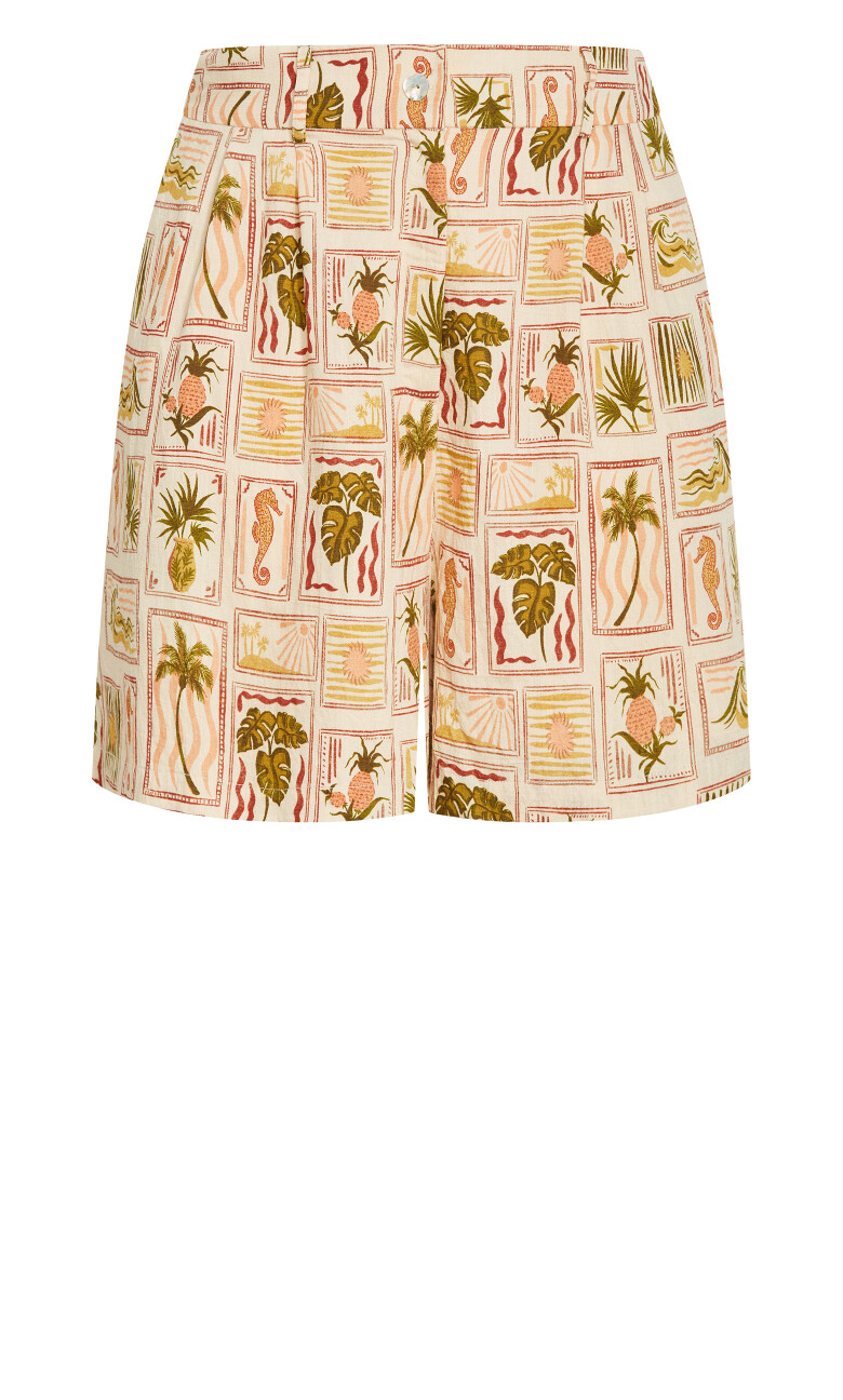 Bella Tropics Print Short - sand