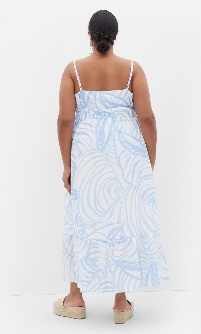 Ari Print Maxi Dress - blue print