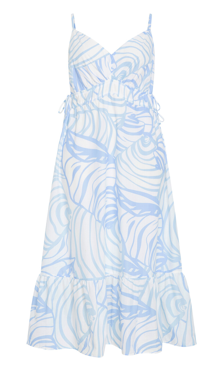Ari Print Maxi Dress - blue print