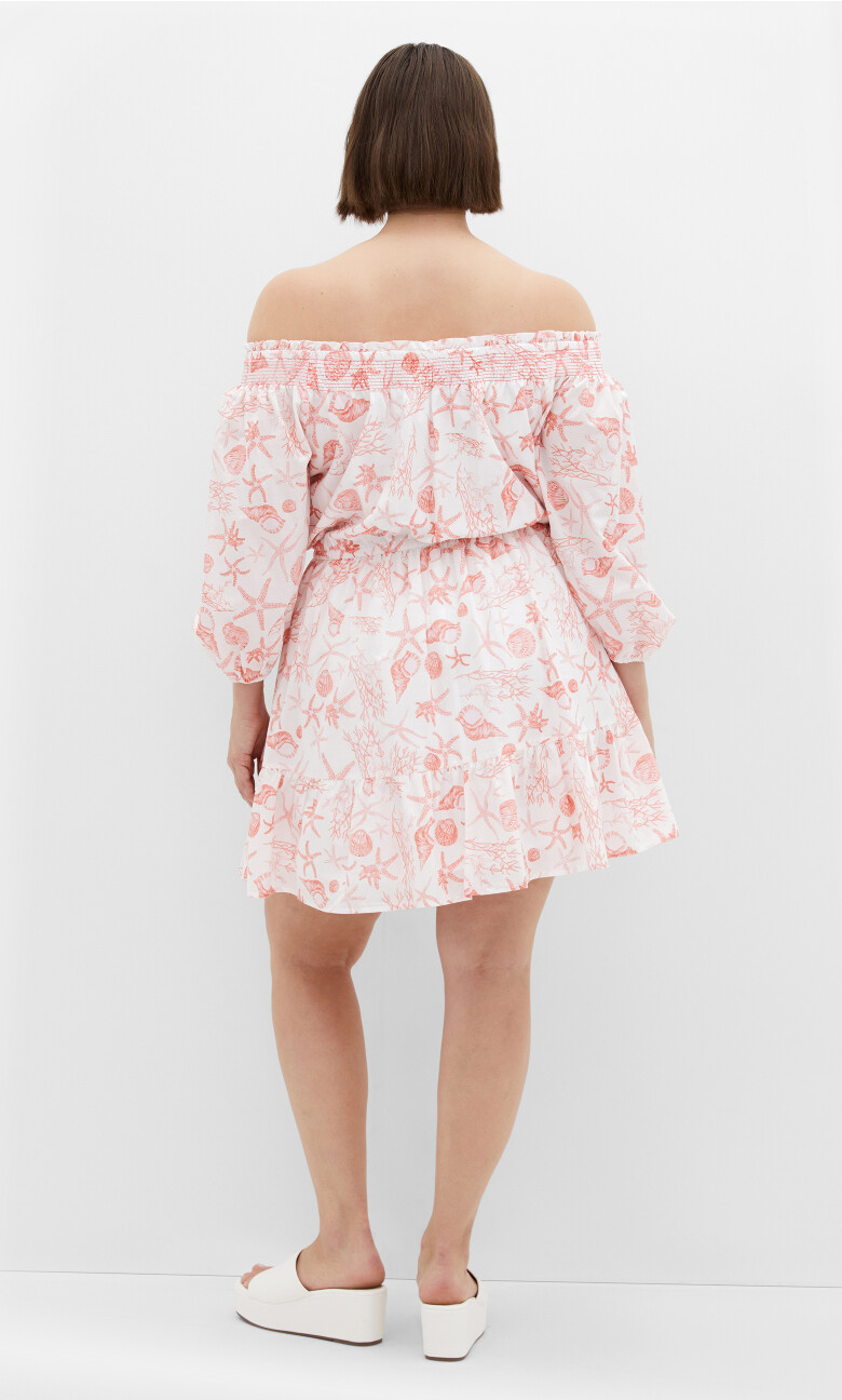Lorelai Print Mini Dress - coral print