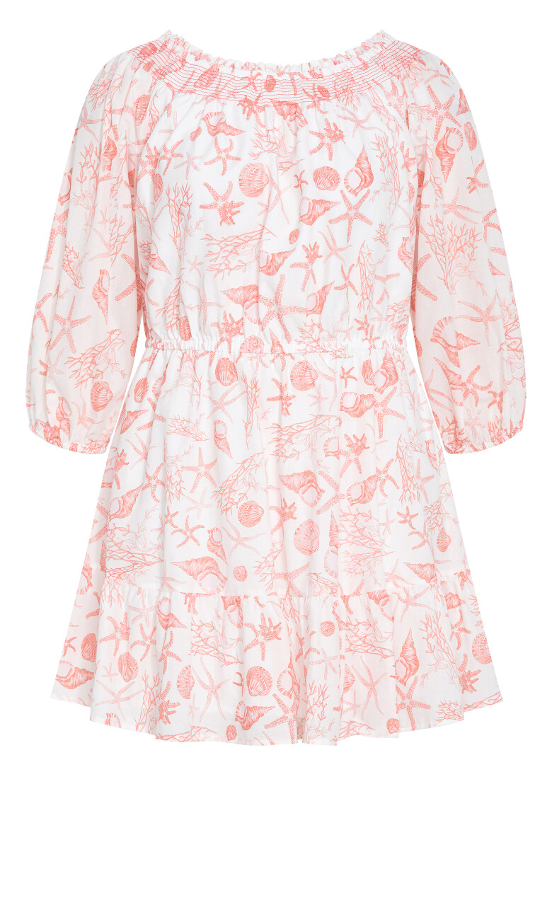 Lorelai Print Mini Dress - coral print