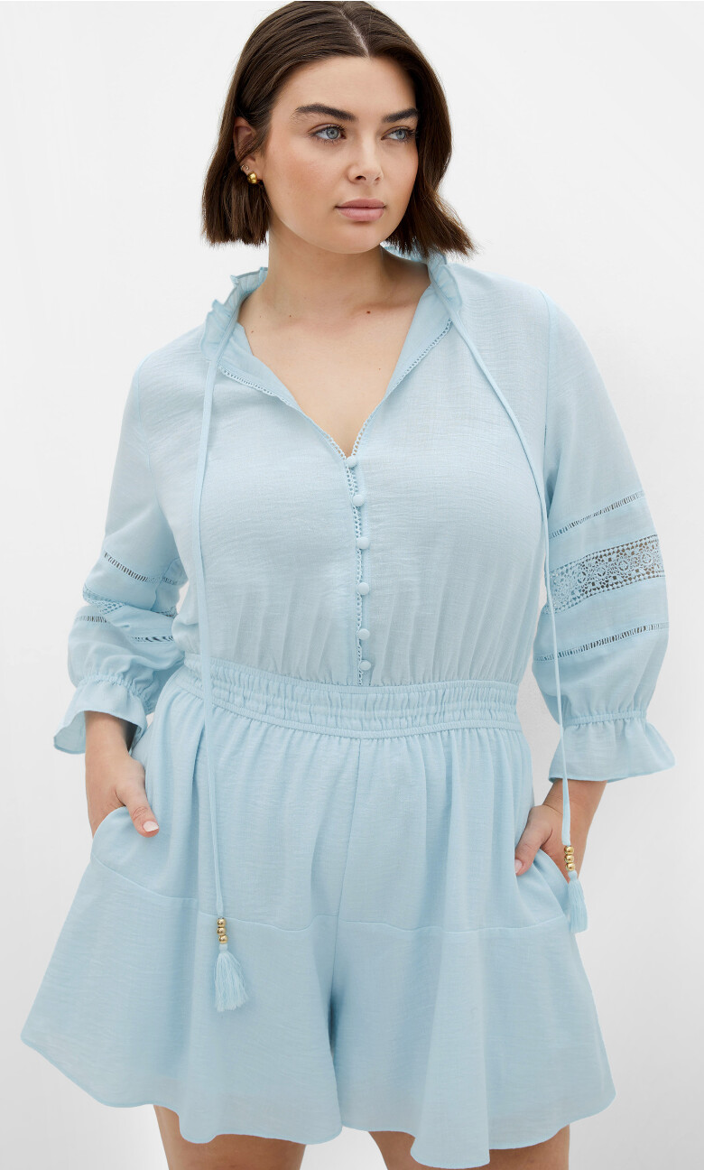 Faye Playsuit - ice blue