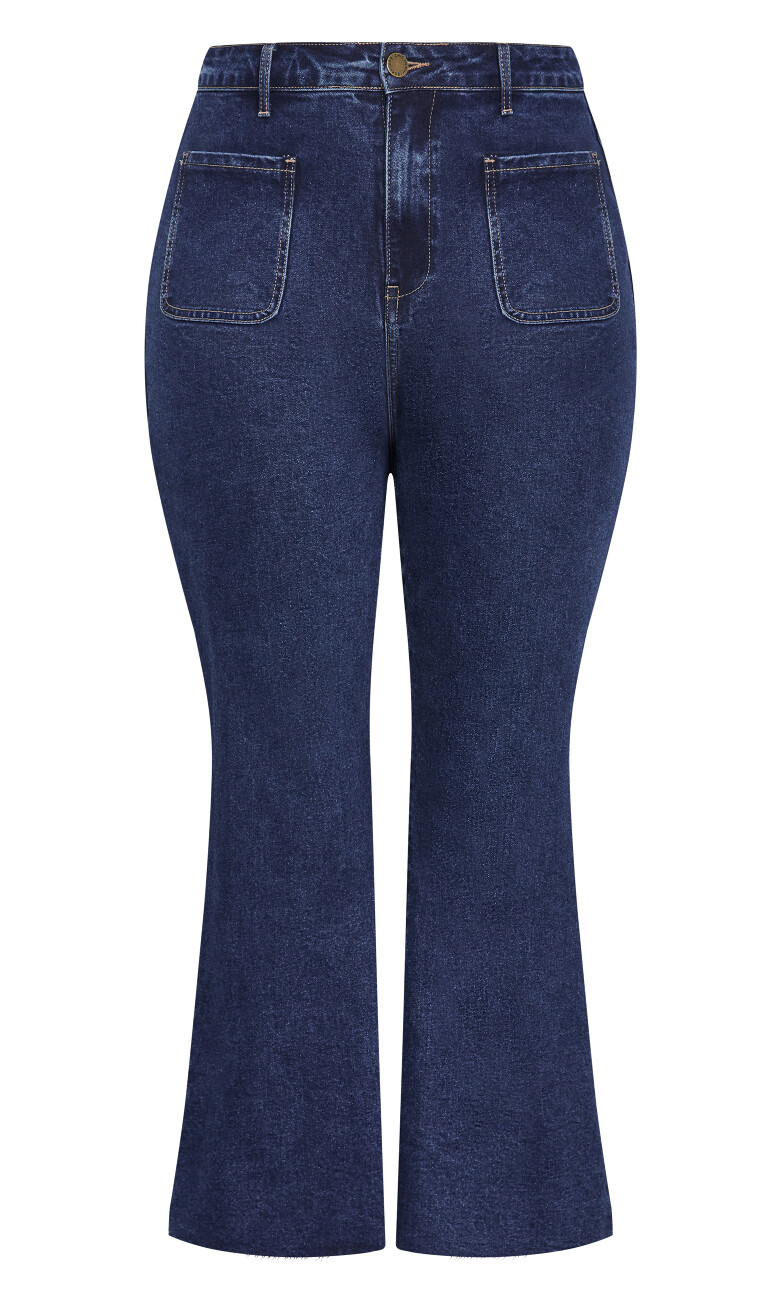 Harley Fit Ellie Wide Leg Jean - mid wash