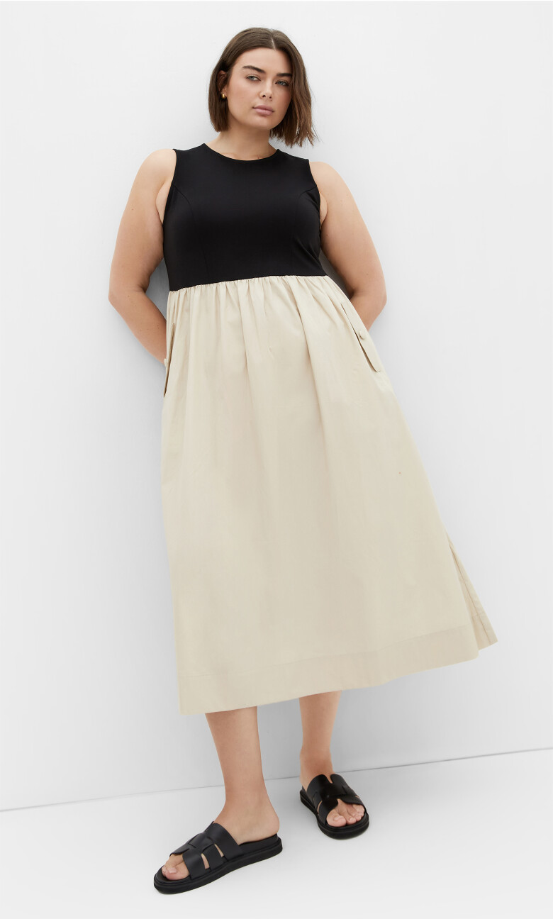 Plus Size Wren Sleeveless Midi Dress - Multi